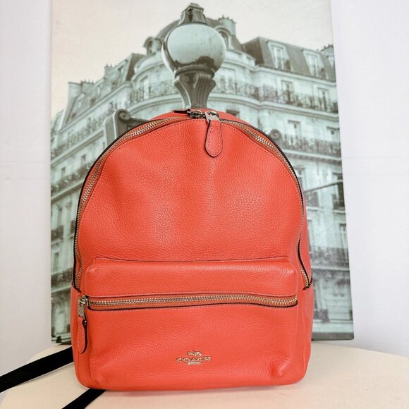 Coach F30550 Medium Charlie Backpack IN Coral main image 5